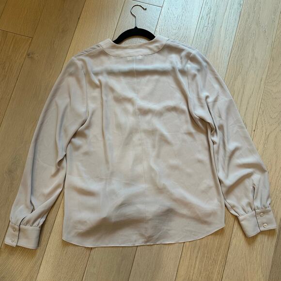 Chelsea 28 Pink Blush Dressy V Neck Tie Blouse - Picture 3 of 4